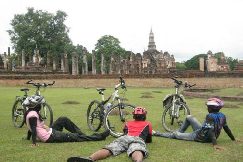 Fietsen door Sukhothai Historical Park en omgeving