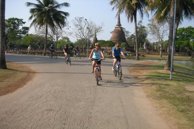 Fietsen door Sukhothai Historical Park en omgeving