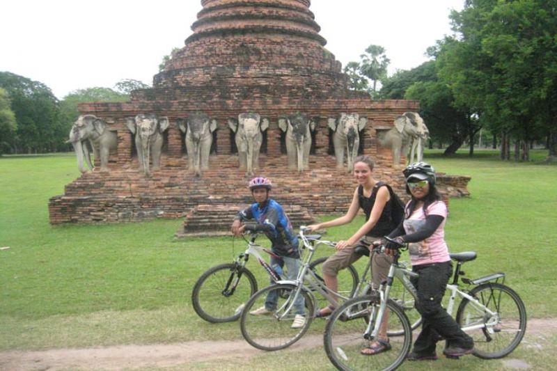 Fietsen door Sukhothai Historical Park en omgeving
