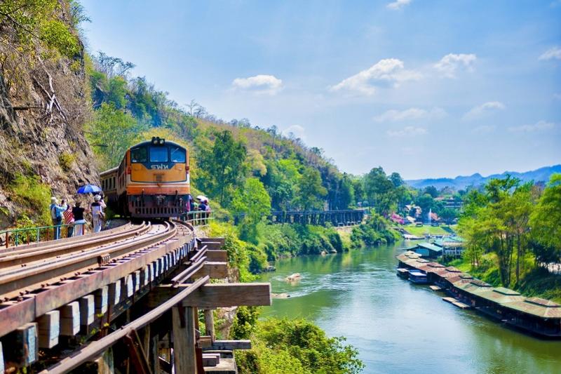River Kwai Jungle Raft Green Wood Travel