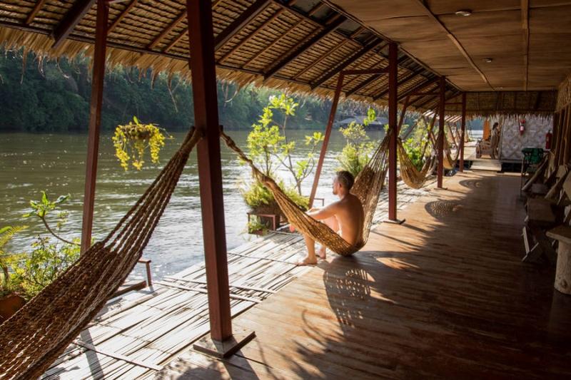 River Kwai Jungle Raft Green Wood Travel