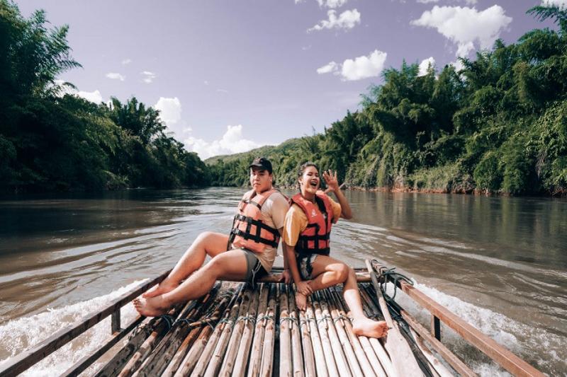 River Kwai Jungle Raft Green Wood Travel