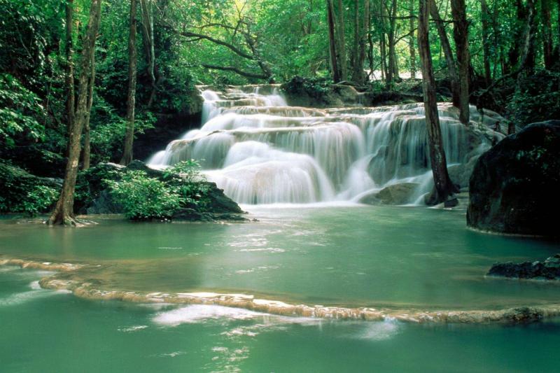 Erawan Waterval (Halve dag)